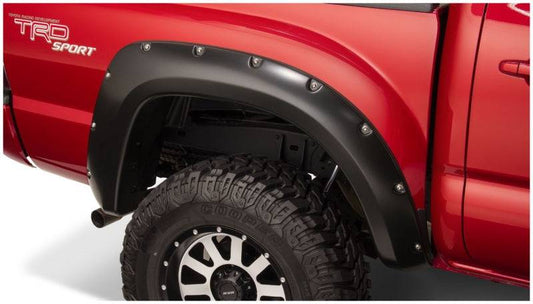 Bushwacker 12-15 Toyota Tacoma Fleetside Pocket Style Flares 2pc 60.3in Bed - Black - Mammoth Racing -