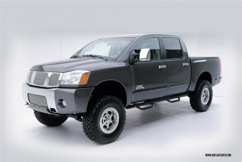 N-Fab Nerf Step 04-15 Nissan Titan Crew Cab - Gloss Black - Cab Length - 3in - Mammoth Racing -