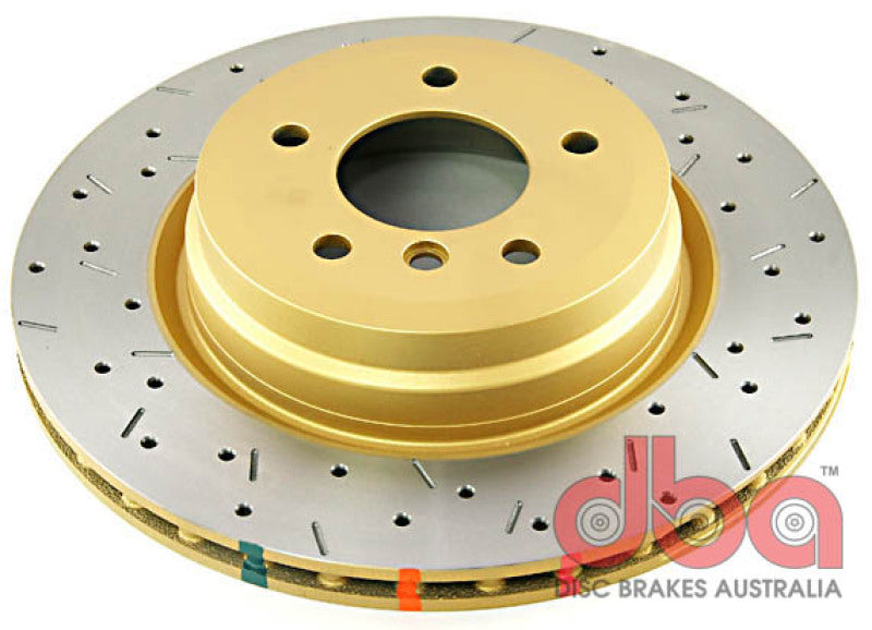 DBA 06+ BMW 335d/335i E90/91/92 Rear Drilled & Slotted 4000 Series Rotor - Mammoth Racing -