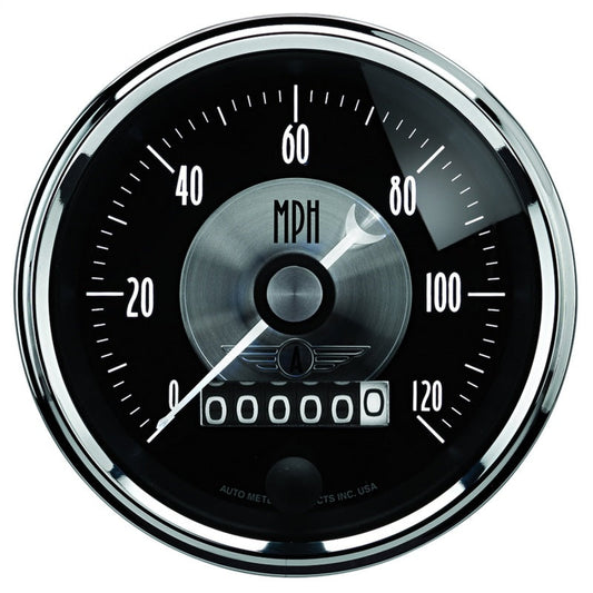 Autometer Prestige Series Black 3-3/8in 120mph Electronic Programmable Speedometer Gauge - My Store