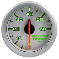 Autometer Airdrive 2-1/6in Boost Gauge 0-60 PSI - Silver - My Store