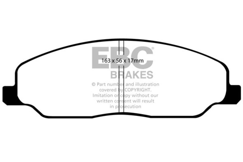 EBC 05-10 Ford Mustang 4.0 Yellowstuff Front Brake Pads - My Store