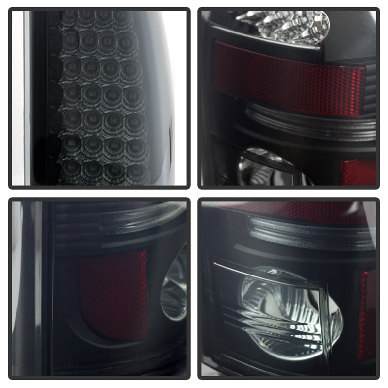 Spyder Chevy Silverado 1500 99-02 (Not Fit Stepside) LED Tail Lights Blk Smke ALT-YD-CS99-LED-BSM - Mammoth Racing -