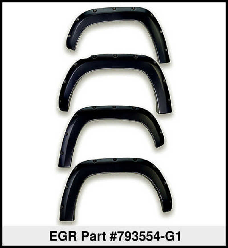 EGR 19-22 Ford Ranger Painted To Code Shadow Traditional Bolt-On Look Fender Flares Black Set Of 4 - Mammoth Racing -