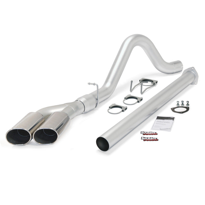 Banks Power 11-13 Ford 6.7L F250-350 Monster Exh Sys - SS Single-Dual Exh w/ Chrome Tips - Mammoth Racing -