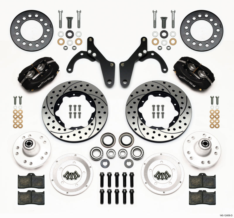 Wilwood Forged Dynalite Front Kit 11.00in Drilled 59-64 Chevy Impala / 63-64 Corvette - Mammoth Racing -