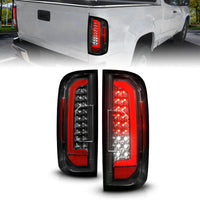 ANZO 15-21 GMC Canyon Full LED Taillights w/ Red Lightbar Black Housing/Clear Lens - Mammoth Racing -