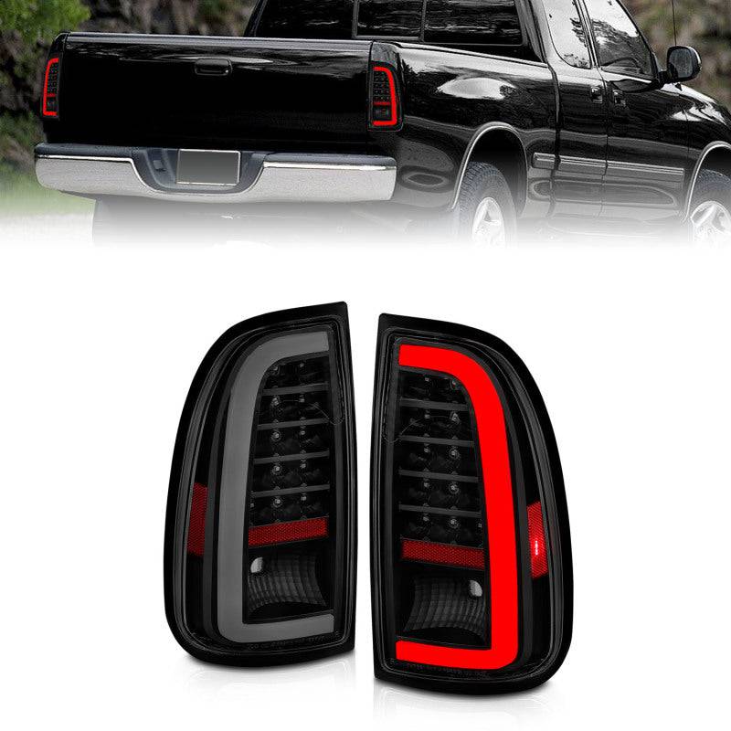 ANZO 00-06 Toyota Tundra (Std. Bed/Reg Cab) LED Taillights w/Light Bar Black Housing Smoke Lens - My Store