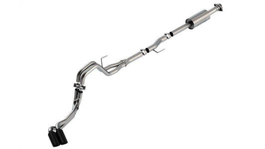 Borla F-150 2021 2.7L/3.5L 4dr CC SB EC STB Lar/KingR/Plnm/LTD 3/2.25 DSE CB S-Type BLK CHR Tips - Mammoth Racing -