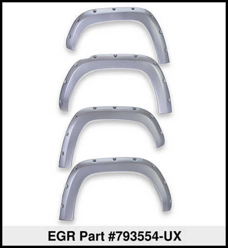 EGR 19-22 Ford Ranger Painted To Code Ingot Traditional Bolt-On Look Fender Flares Silver Set Of 4 - Mammoth Racing -