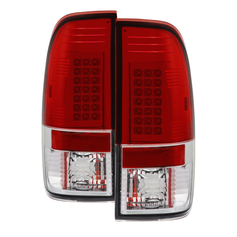 Spyder Ford F150 side 97-03/F250/350 Duty 99-07 LED Tail Lights Red Clear ALT-YD-FF15097-LED-RC - Mammoth Racing -