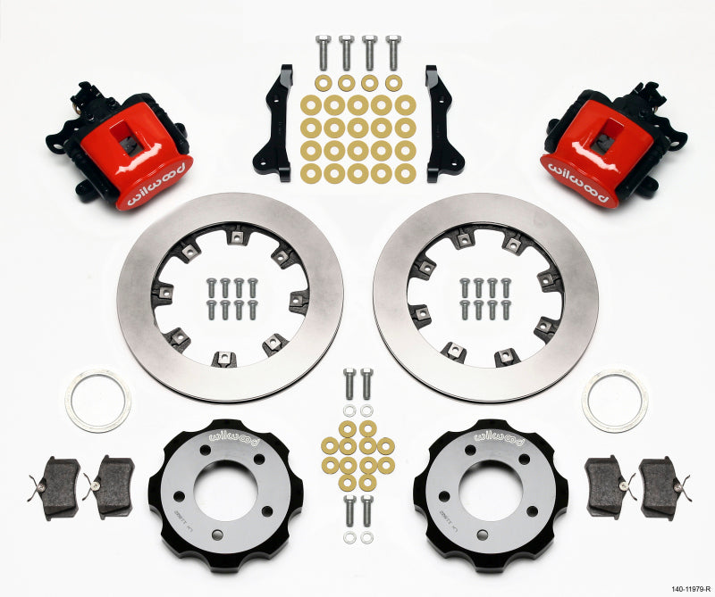 Wilwood Combination Parking Brake Rear Kit 12.19in Red 2006-Up Civic / CRZ - Mammoth Racing -