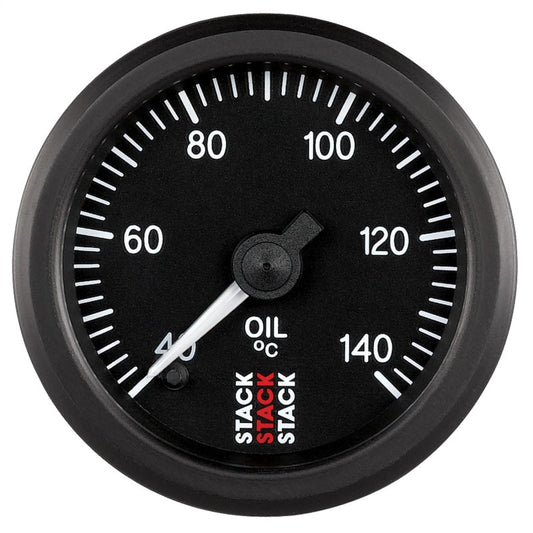 Autometer Stack 52mm 40-140 Deg C 1/8in Nptf Male Pro Stepper Motor Oil Temp Gauge - Black - My Store