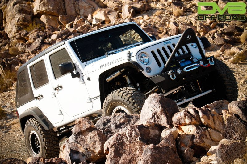 DV8 Offroad 07-18 Jeep Wrangler JK 2 Piece Fast Back Hard Top 4 Door - Black (DS Only) - Mammoth Racing -