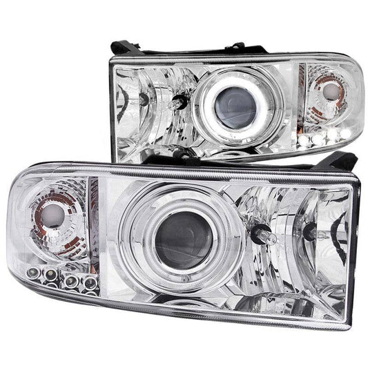 ANZO 1994-2001 Dodge Ram Projector Headlights w/ Halo Chrome - My Store