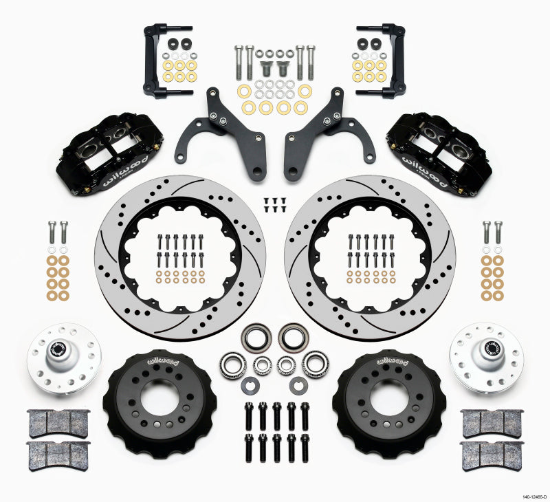 Wilwood Narrow Superlite 6R Front Hub Kit 14.00in Drilled 59-64 Chevy Impala / 63-64 Corvette - Mammoth Racing -