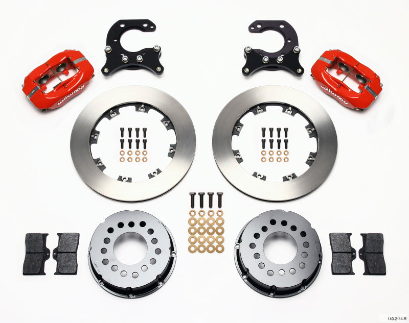 Wilwood Forged Dynalite P/S Rear Kit Red Big Ford 2.54in Offset - My Store
