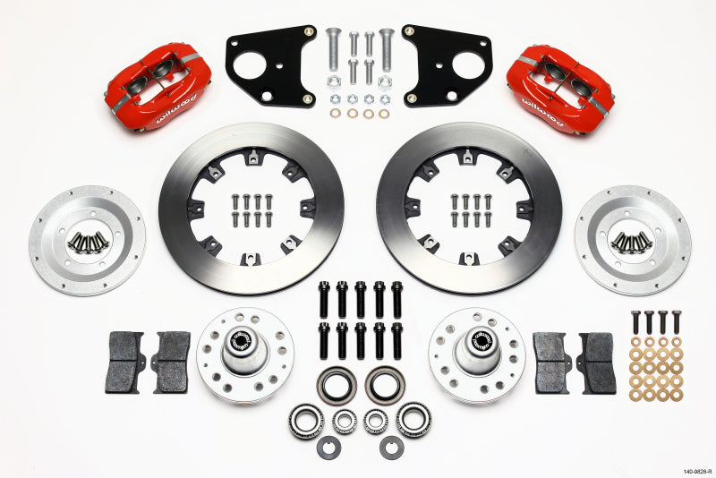 Wilwood Forged Dynalite Front Kit 12.19in Red 62-72 CDP B & E Body-Drum - My Store