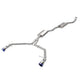 afe MACH Force-Xp 13-16 Audi Allroad L4 SS Axle-Back Exhaust w/ Blue Flame Tips - Mammoth Racing -