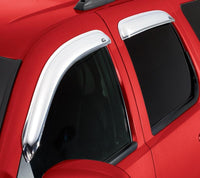 AVS 08-18 Dodge Journey Ventvisor Outside Mount Front & Rear Window Deflectors 4pc - Chrome - Mammoth Racing -