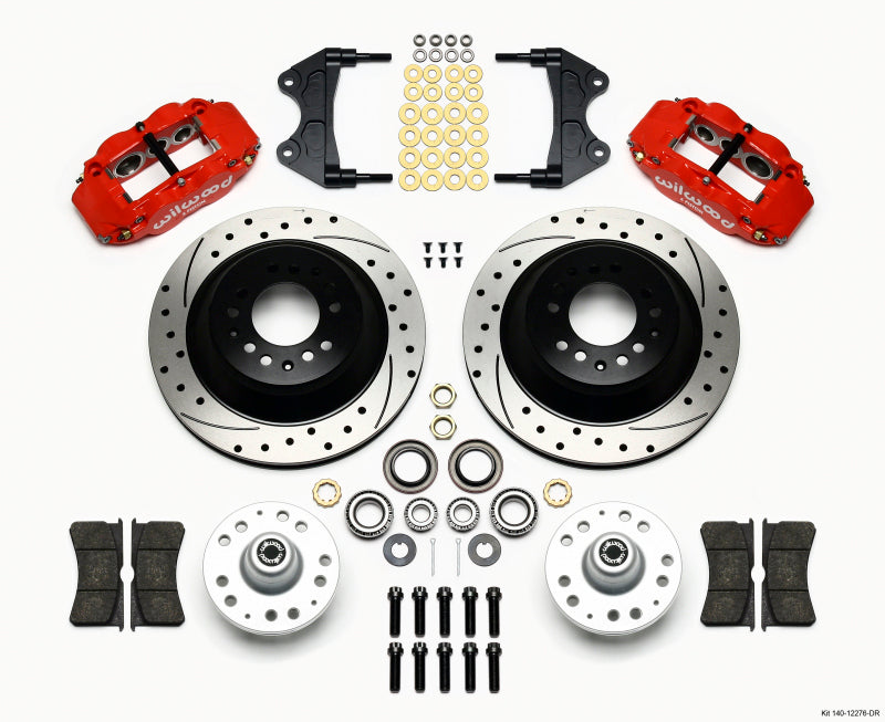 Wilwood Narrow Superlite 6R Front Hub & 1PC Rtr Kit 12.88in Dril -Red WWE ProSpindle - Mammoth Racing -