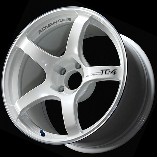 Advan TC4 18x8 +37 5-100 Racing White Metallic & Ring Wheel - My Store