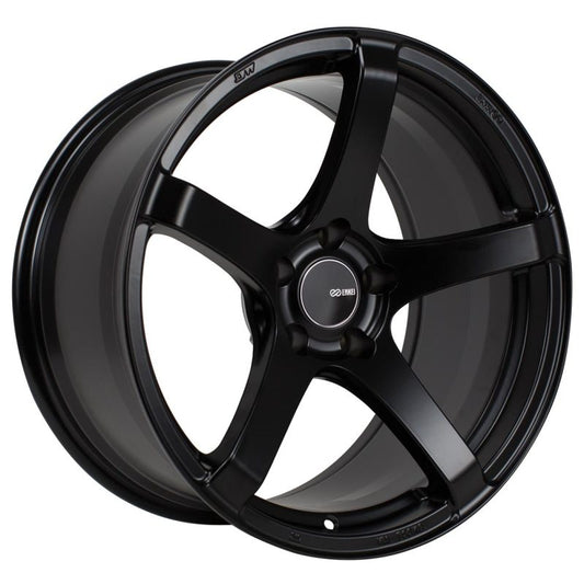 Enkei Kojin 17x8 45mm Offset 5x114.3 Bolt Pattern 72.6mm Bore Dia Matte Black Wheel - Mammoth Racing -