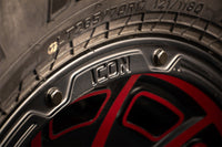 Icon Victory 17x8.5 5x5 -6mm Offset 4.5in BS Satin Black w/Red Tint Wheel - Mammoth Racing -