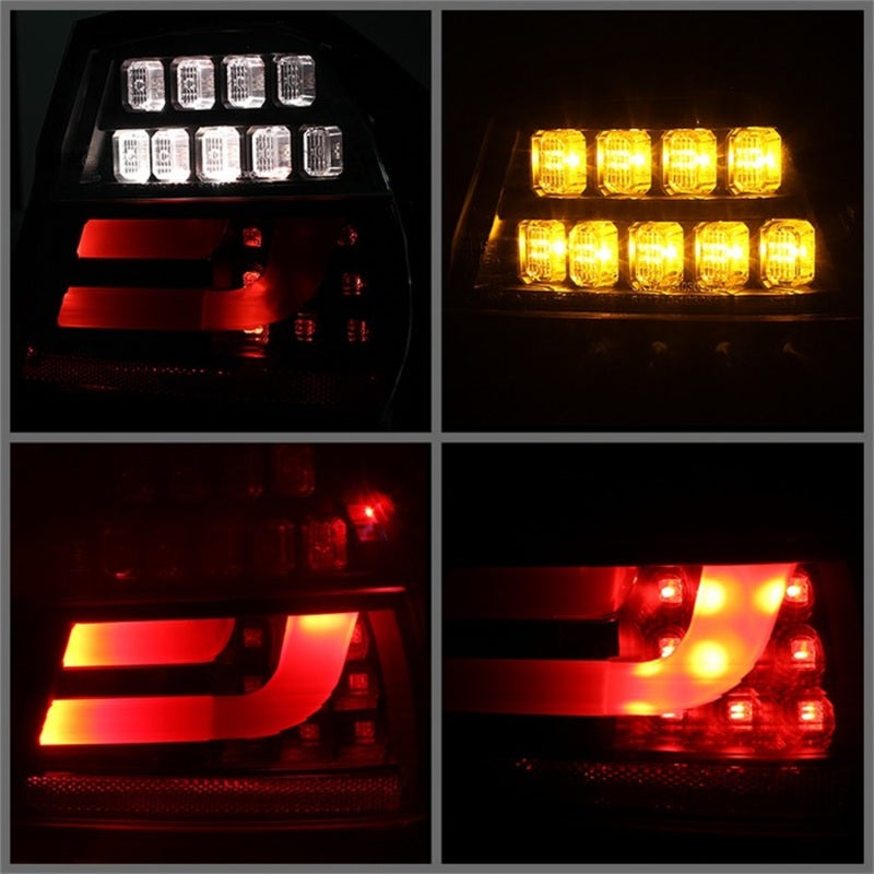 Spyder BMW E90 3-Series 06-08 4Dr LED Indicator LED Tail Lights Blk ALT-YD-BE9006-LBLED-G2-BK - Mammoth Racing -