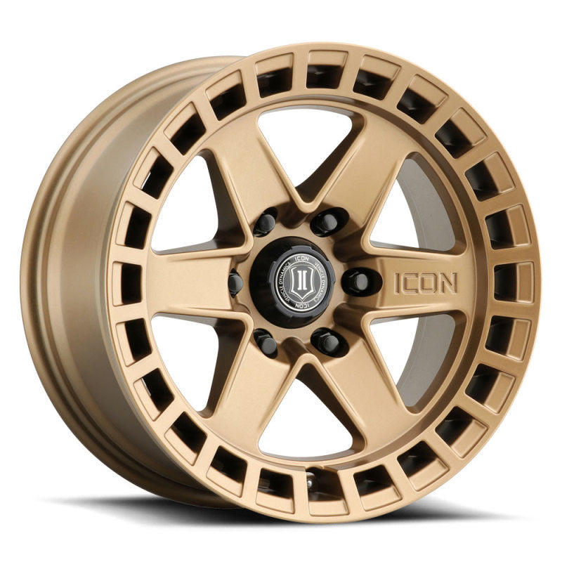 Icon Raider 17x8.5 6x120 0mm Offset 4.75in BS Satin Brass Wheel - Mammoth Racing -