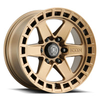 Icon Raider 17x8.5 6x135 6mm Offset 5in BS Satin Brass Wheel - Mammoth Racing -