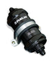 Fuelab 848 In-Line Fuel Filter Standard -6AN In/Out 100 Micron Stainless w/Check Valve - Black - Mammoth Racing -
