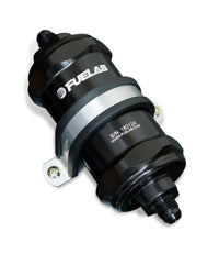 Fuelab 818 In-Line Fuel Filter Standard -10AN In/Out 6 Micron Fiberglass - Black - My Store