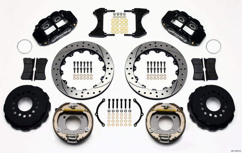 Wilwood Narrow Superlite 4R Rear P-Brk Kit 12.88in Drilled Chevy 12 Bolt w/ C-Clips - My Store