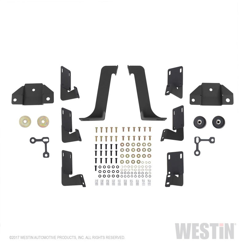 Westin 99-16 Ford F-250/350/450/550 CC (6.75ft Bed) HDX Drop Whl to Whl Nerf Step Bars - Text Blk - Mammoth Racing -