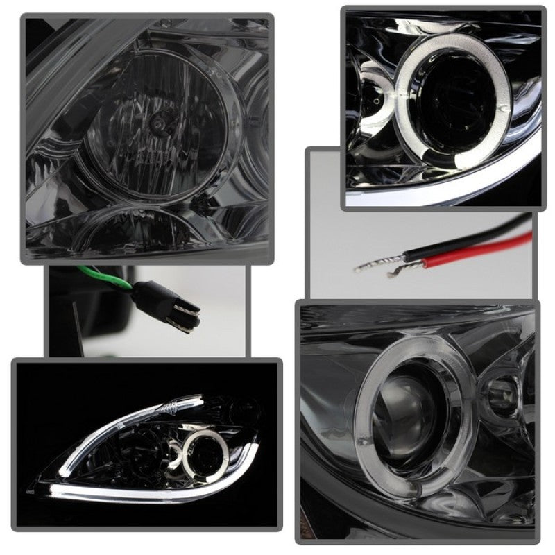 Spyder Nissan Altima 4Dr 10-12 Projector Headlights Light DRL LED Halo Smke PRO-YD-NA104D-LTDRL-SM - Mammoth Racing -