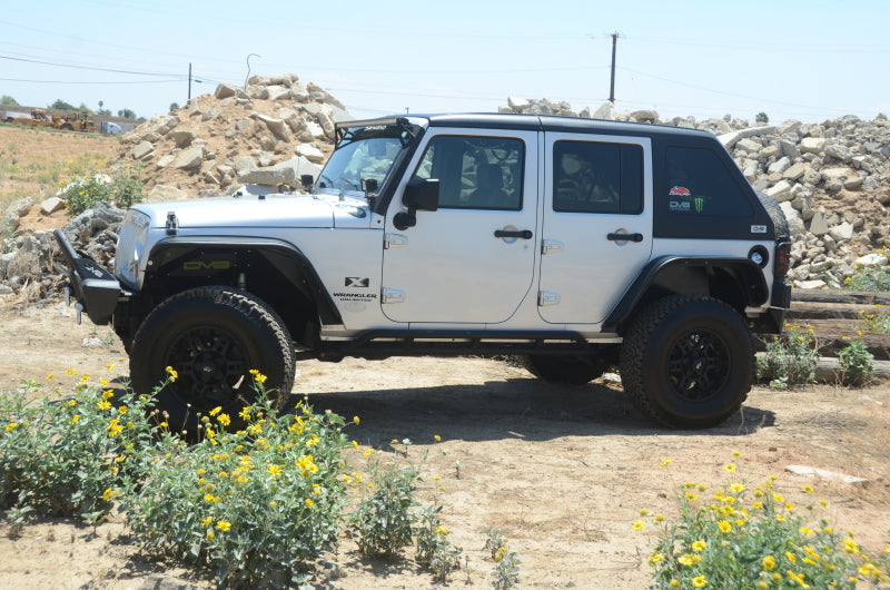 DV8 Offroad 07-18 Jeep Wrangler JK 2 Piece Fast Back Hard Top 4 Door - Black (DS Only) - Mammoth Racing -