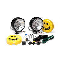 KC HiLiTES Daylighter 6in. Halogen Light 100w Spread Beam (Pair Pack System) - Black SS - Mammoth Racing -