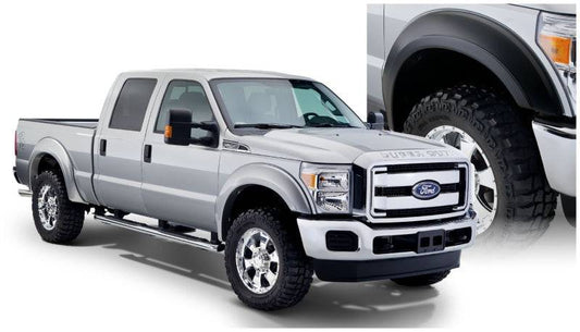 Bushwacker 11-16 Ford F-350 Super Duty Styleside Extend-A-Fender Style Flares 4pc - Black - Mammoth Racing -