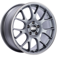 BBS CH-R 18x9 5x120 ET44 Brilliant Silver Polished Rim Protector Wheel -82mm PFS/Clip Required - Mammoth Racing -