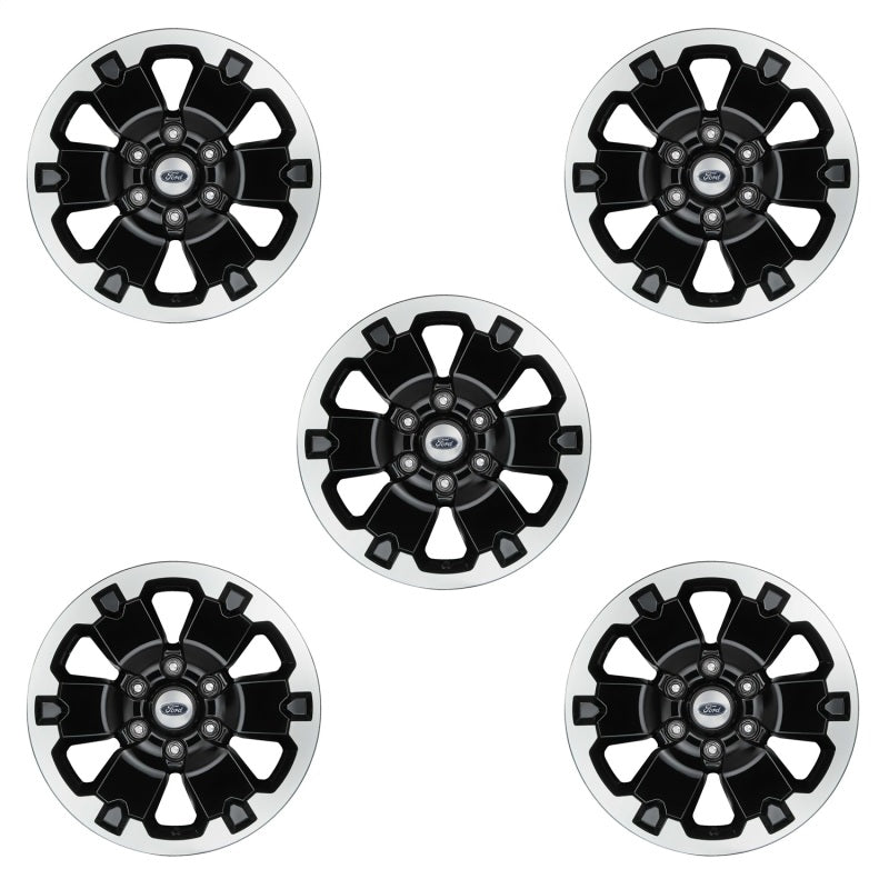Ford Racing 21-22 Bronco 18in Black Machined Face Wheel Kit - Mammoth Racing -