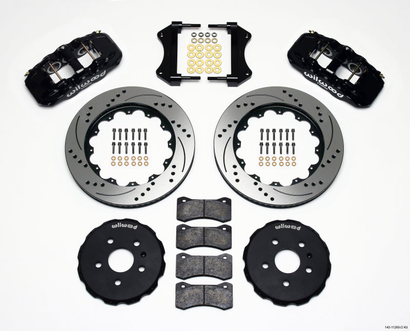 Wilwood Aero6 Front Hat Kit 14.25 Drilled 2010-2015 Camaro - Mammoth Racing -