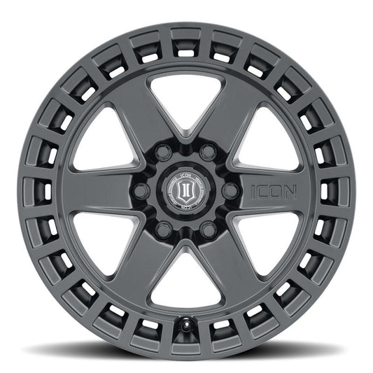 Icon Raider 17x8.5 6x5.5 0mm Offset 4.75in BS Satin Black Wheel