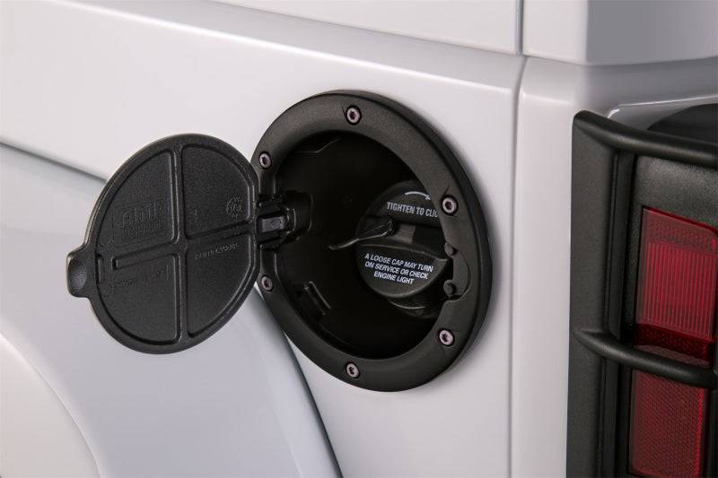 AMP Research 2007-2017 Jeep Wrangler JK 2/4 Door Fuel Door - Black - My Store