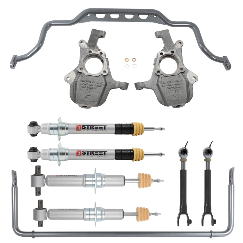 Belltech 21+ GM SUV SWB Only 2wd/4wd Front and Rear Lowering Kit w/ Performance Struts - Mammoth Racing -