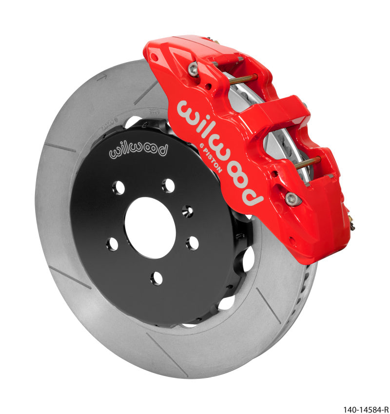 Wilwood Aero6 Front Kit 14.00in BBK - 08-12 Audi A4/a5/s5 - Red Drilled & Slotted Rotor - My Store