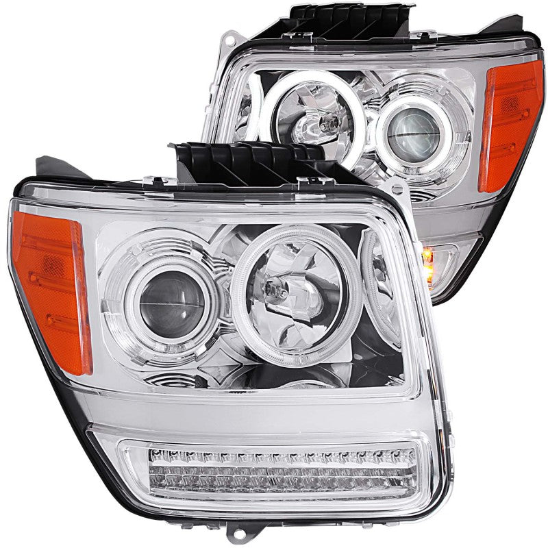ANZO 2007-2012 Dodge Nitro Projector Headlights w/ Halo Chrome (CCFL) G2 - Mammoth Racing -