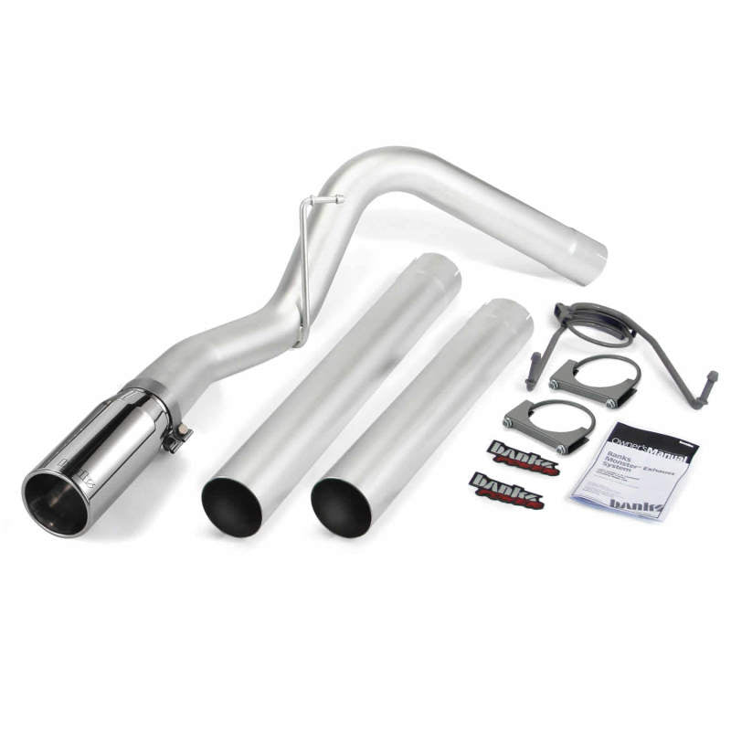 Banks Power 14-17 Ram 6.7L CCLB MCSB Monster Exhaust System - SS Single Exhaust w/ Chrome Tip - Mammoth Racing -