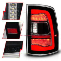 ANZO 09-18 Dodge Ram 1500 Sequential LED Taillights Black - Mammoth Racing -