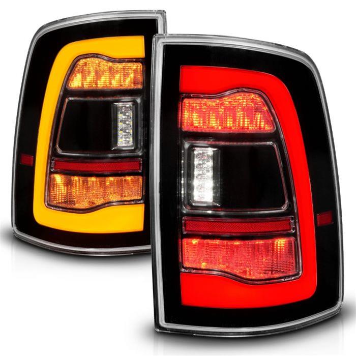 ANZO 09-18 Dodge Ram 1500 Sequential LED Taillights Black w/Switchback Amber Signal - Mammoth Racing -